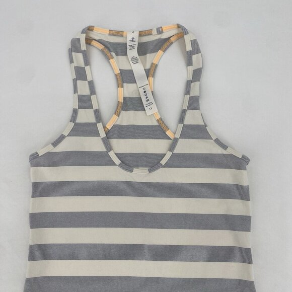 Lululemon Women’s Striped Racer Back Top Tank Size 2 - Picture 4 of 8